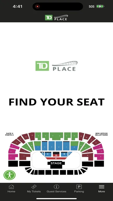 Capturas de tela do TD Place + Lansdowne App