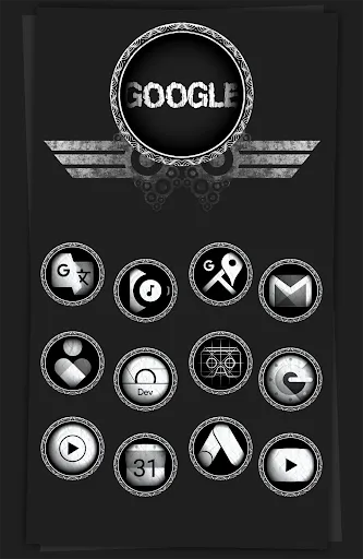 Black Army Diamond - Icon Pack Ekran Görüntüleri