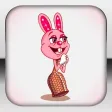 Lapine Rose Rabbit Stickers