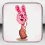 Lapine Rose Rabbit Stickers