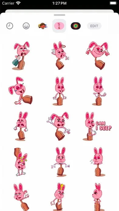 Capturas de tela do Lapine Rose Rabbit Stickers