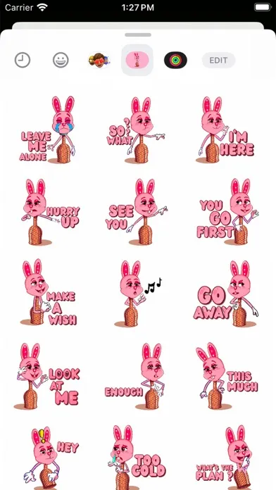 Capturas de tela do Lapine Rose Rabbit Stickers