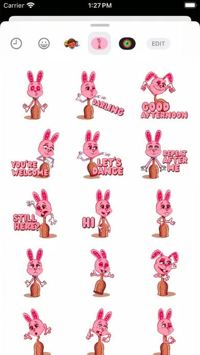 Capturas de tela do Lapine Rose Rabbit Stickers