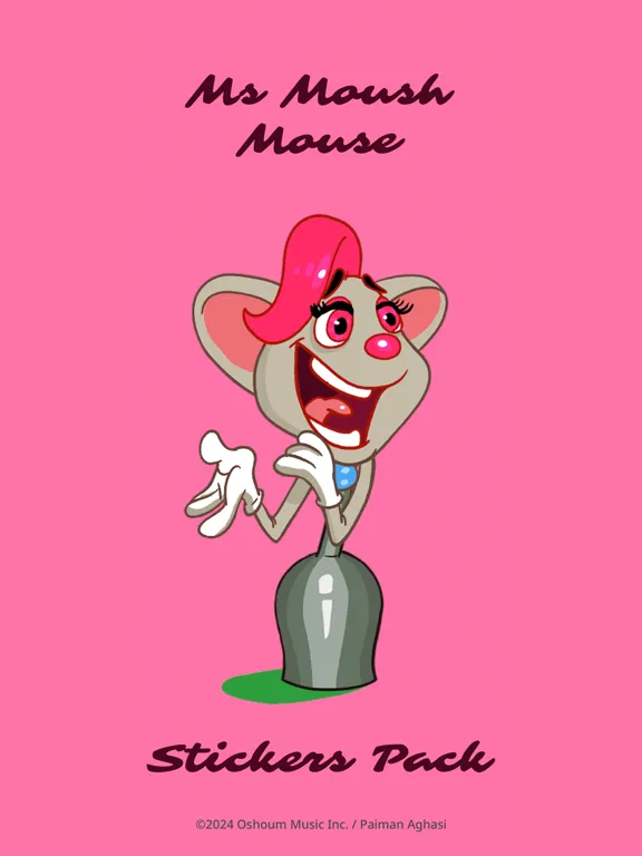 Ảnh chụp màn hình của Ms Moush Mouse Stickers iPad 