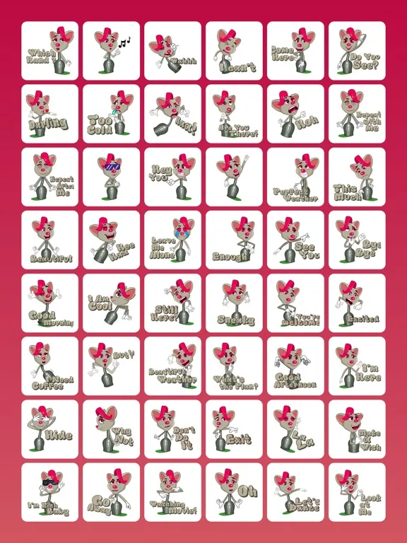 Ảnh chụp màn hình của Ms Moush Mouse Stickers iPad 