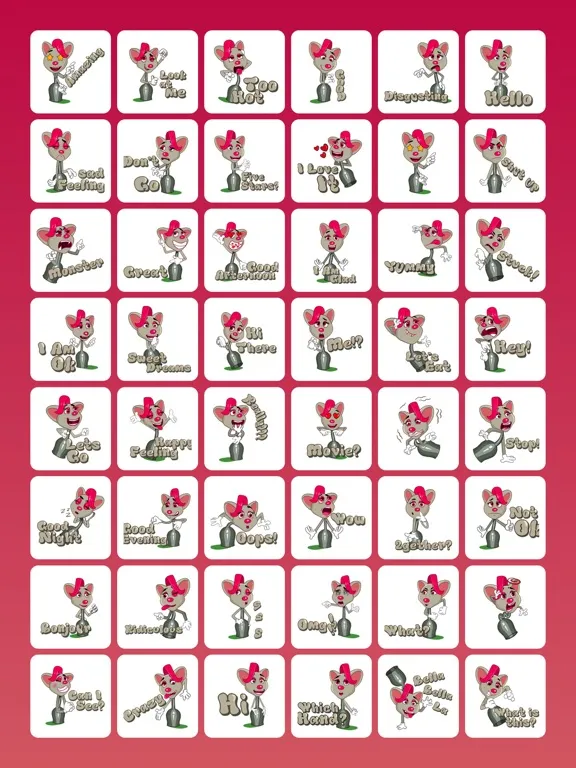 Ảnh chụp màn hình của Ms Moush Mouse Stickers iPad 