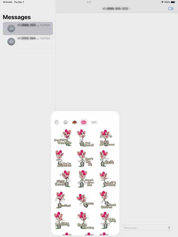 Ảnh chụp màn hình của Ms Moush Mouse Stickers iPad 