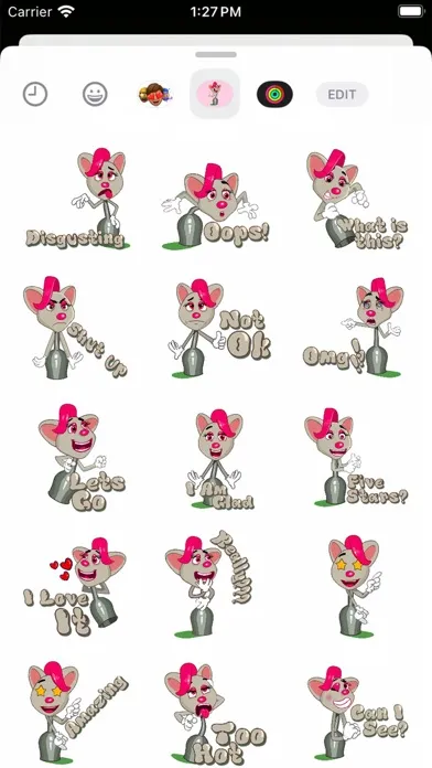 Ảnh chụp màn hình của Ms Moush Mouse Stickers