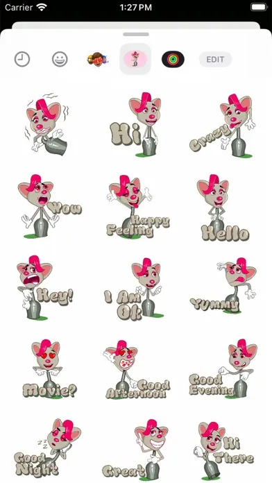 Ảnh chụp màn hình của Ms Moush Mouse Stickers