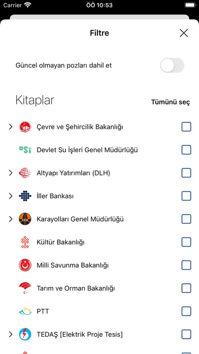 Tangkapan skrin Birim Fiyat - 2023