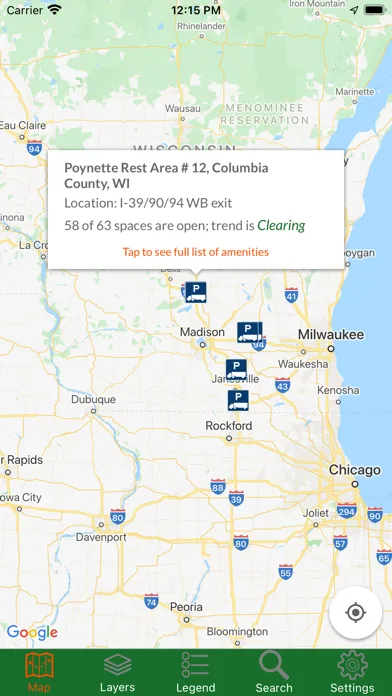 Capturas de tela do Wisconsin Traveler