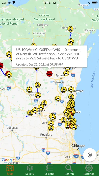 Capturas de tela do Wisconsin Traveler