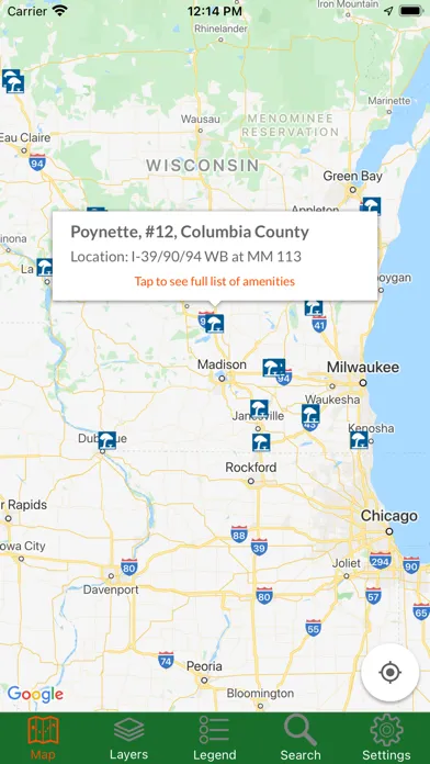 Capturas de tela do Wisconsin Traveler