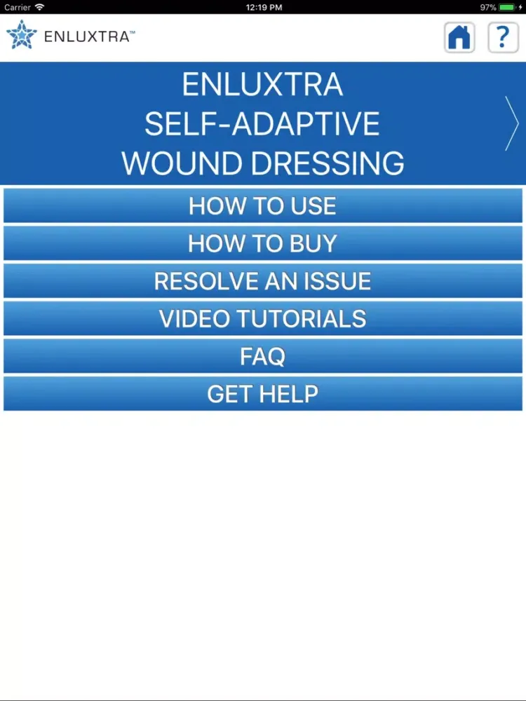ENLUXTRA "ANY Wound" dressing iPad  Ekran Görüntüleri