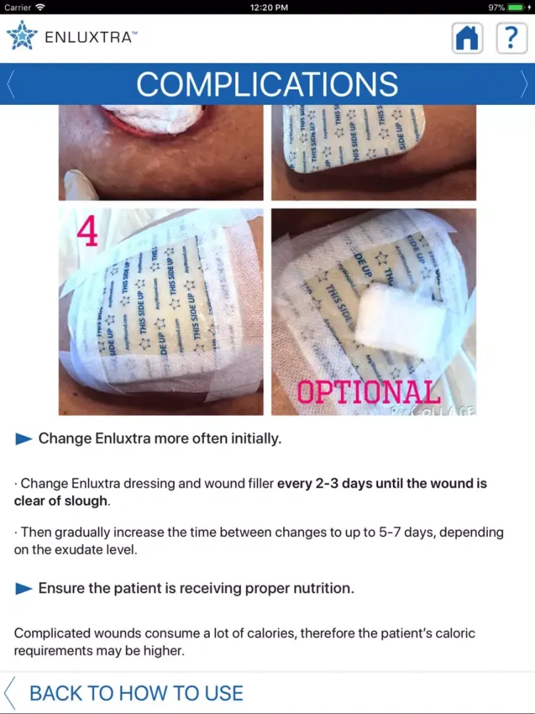 ENLUXTRA "ANY Wound" dressing iPad  Ekran Görüntüleri