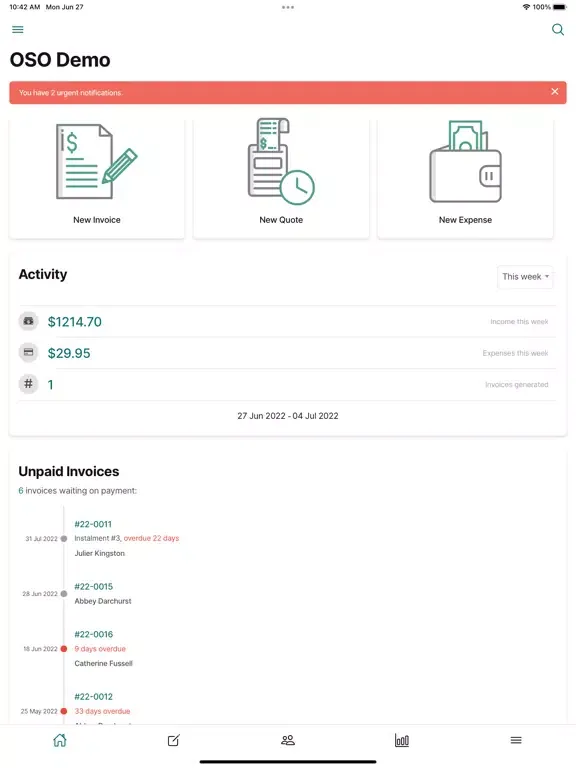 OSOBooks - Invoices/Accounting iPad 应用截图