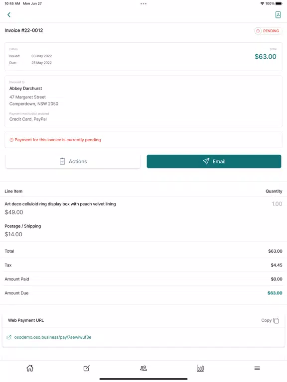 ภาพหน้าจอของ OSOBooks - Invoices/Accounting iPad 