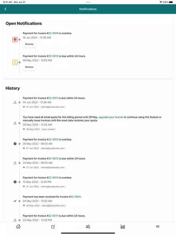 ภาพหน้าจอของ OSOBooks - Invoices/Accounting iPad 