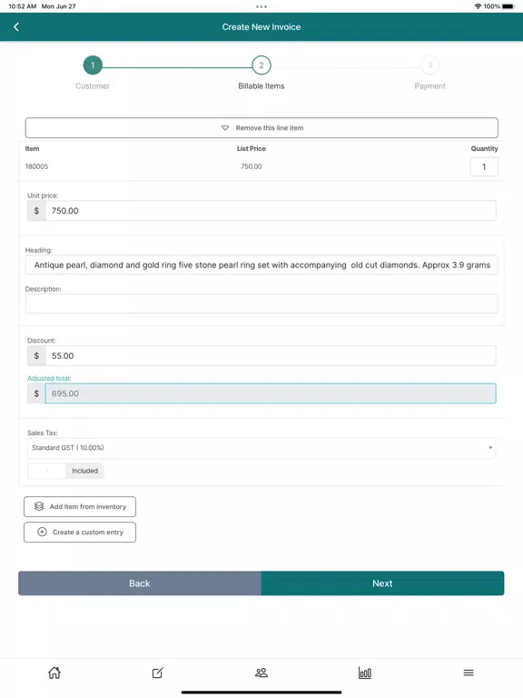 ภาพหน้าจอของ OSOBooks - Invoices/Accounting iPad 