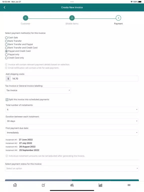 ภาพหน้าจอของ OSOBooks - Invoices/Accounting iPad 