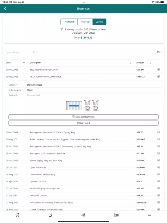 ภาพหน้าจอของ OSOBooks - Invoices/Accounting iPad 