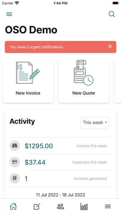 ภาพหน้าจอของ OSOBooks - Invoices/Accounting