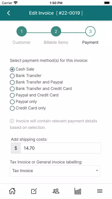 ภาพหน้าจอของ OSOBooks - Invoices/Accounting