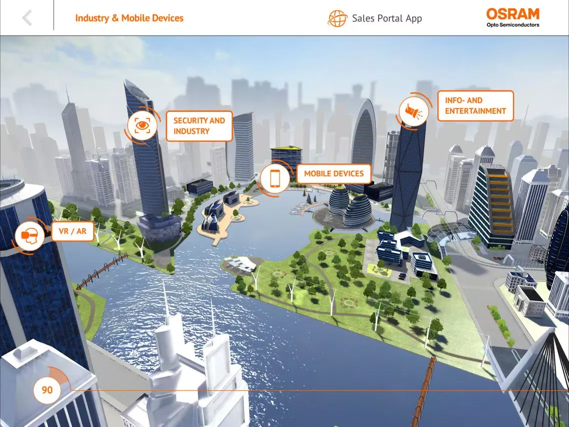 Capturas de tela do OSRAM Industry and Mobile iPad 