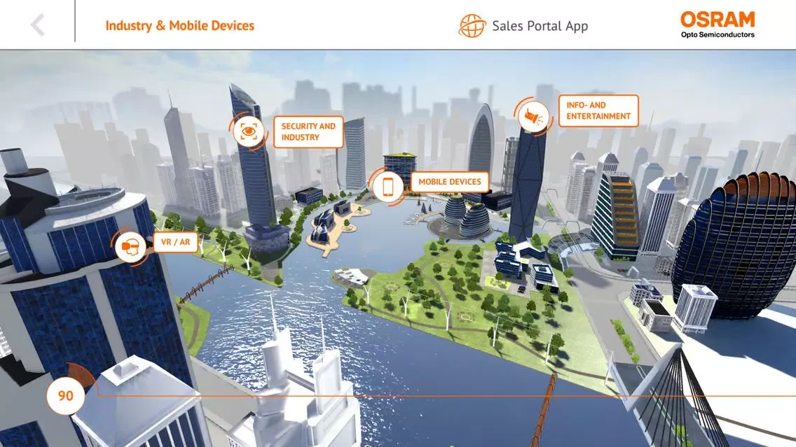 Capturas de tela do OSRAM Industry and Mobile
