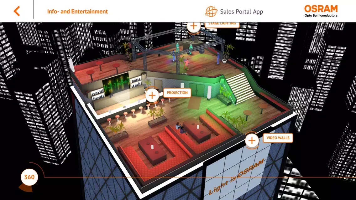 Capturas de tela do OSRAM Industry and Mobile