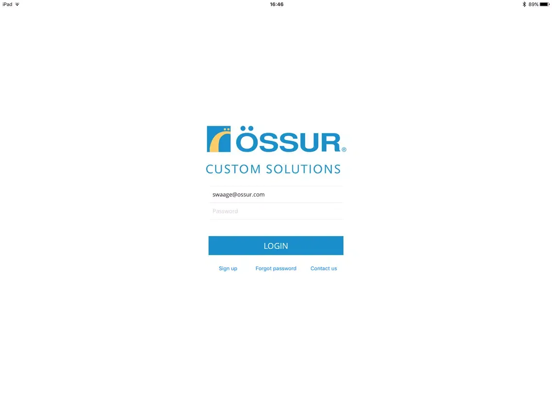 Screenshot di Össur Custom Solutions iPad 