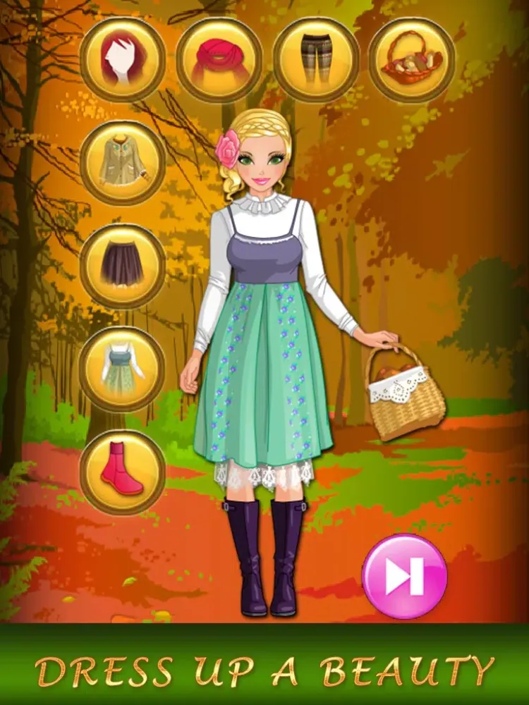 Autumn Fashion in Central Park - Dressup. Girls fashion line saga. iPad  স্ক্রিনশট
