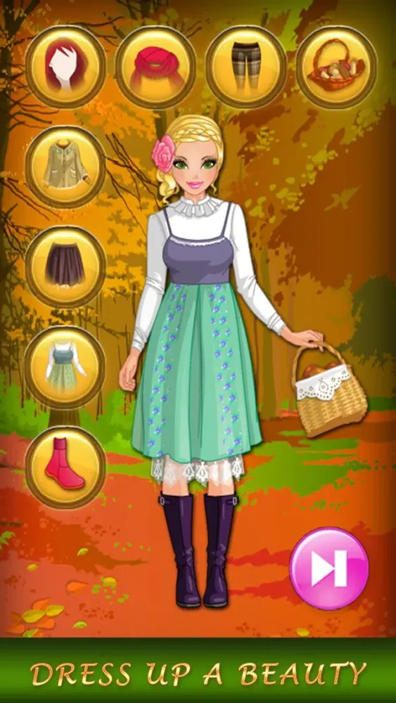 Autumn Fashion in Central Park - Dressup. Girls fashion line saga. স্ক্রিনশট