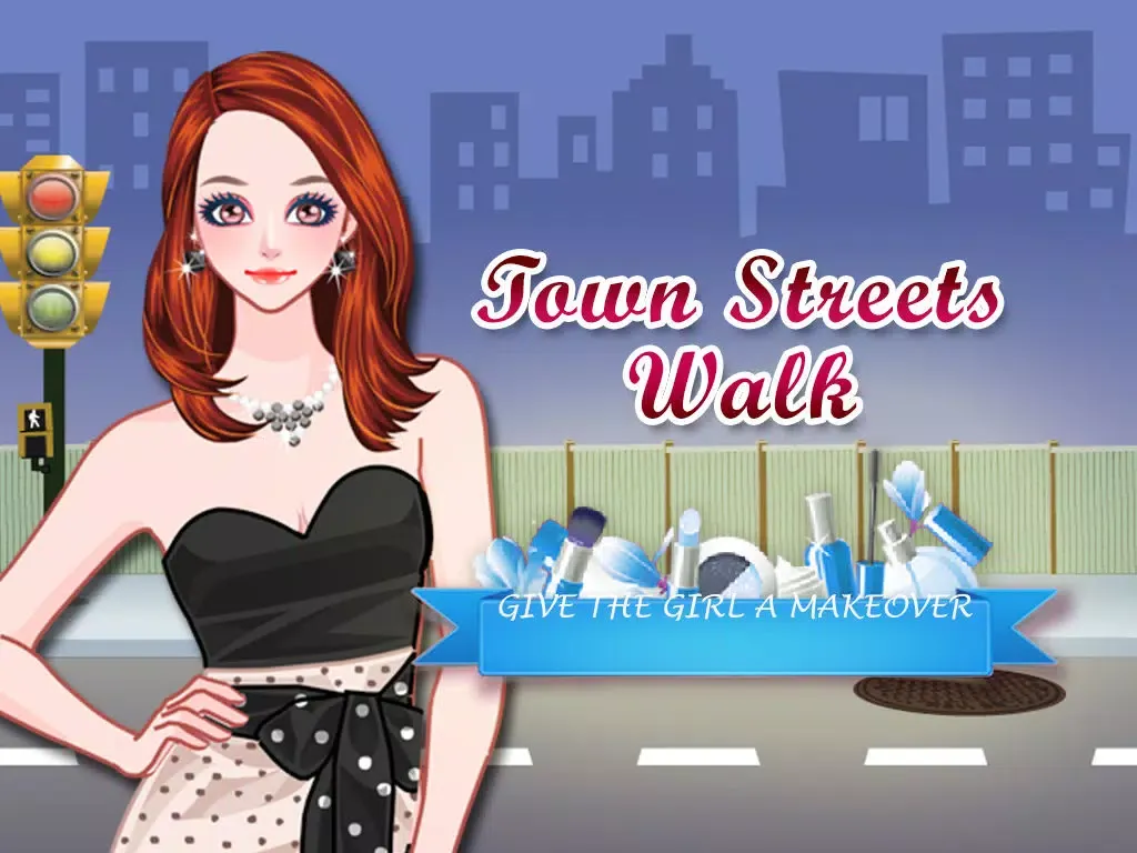 تصاویر Town Streets Walk - Make Up. Girls fashion line saga. iPad 