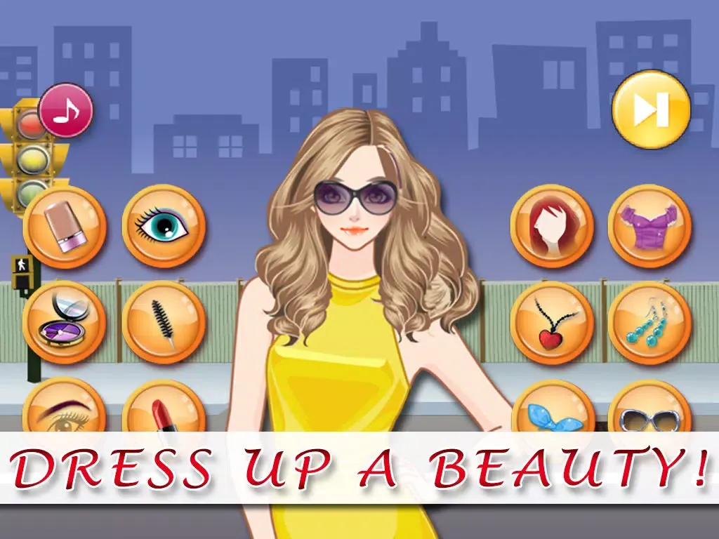 تصاویر Town Streets Walk - Make Up. Girls fashion line saga. iPad 