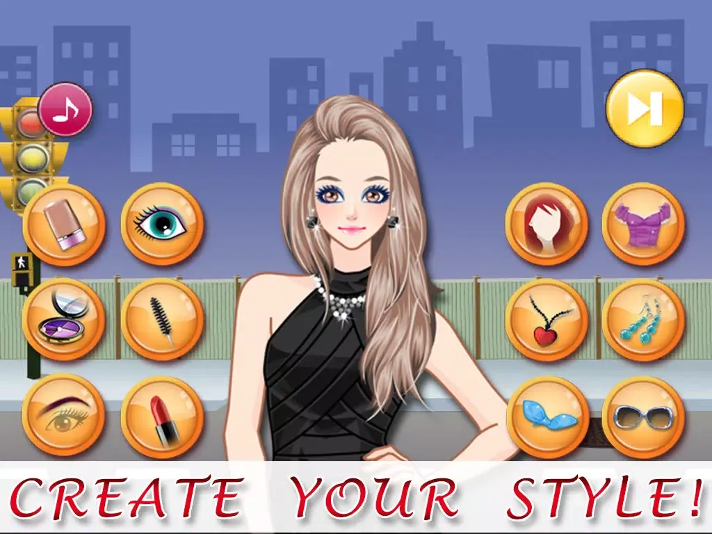 تصاویر Town Streets Walk - Make Up. Girls fashion line saga. iPad 