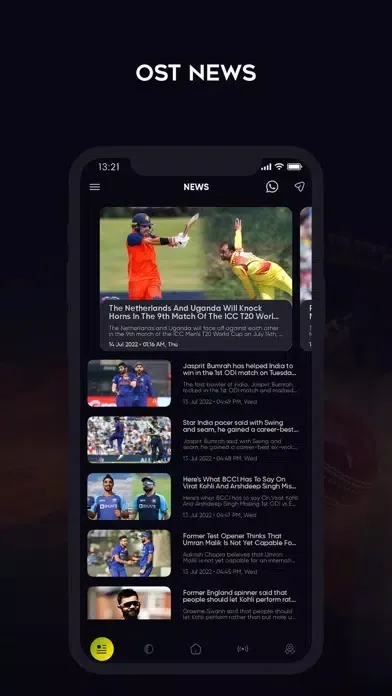 تصاویر OST News - Cricket Live line