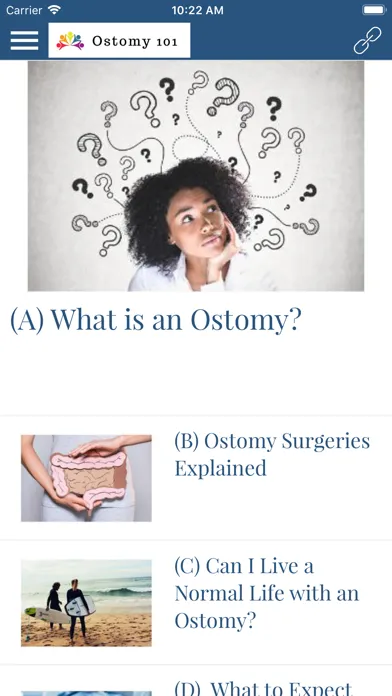 Tangkapan skrin Ostomy 101