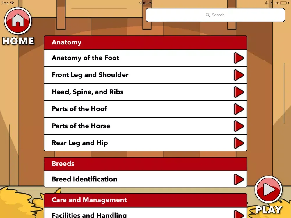 Tangkapan layar Total Horse iPad 