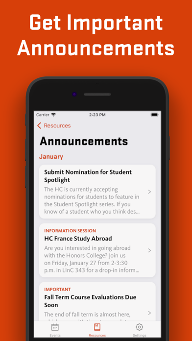 Oregon State Events Screenshots