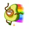 Funny Avocado Animated Sticker