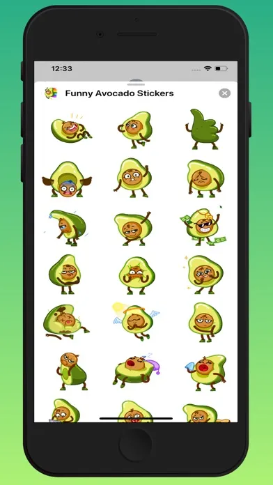 Zrzuty ekranu Funny Avocado Animated Sticker