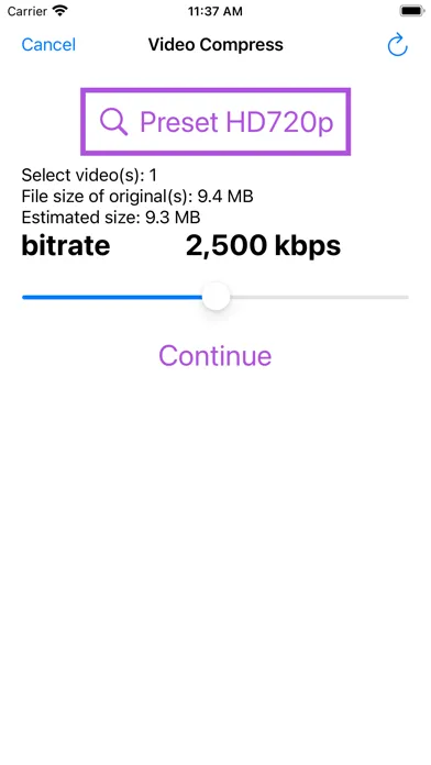 Captures d'écran de Video Compress - Easily Shrink