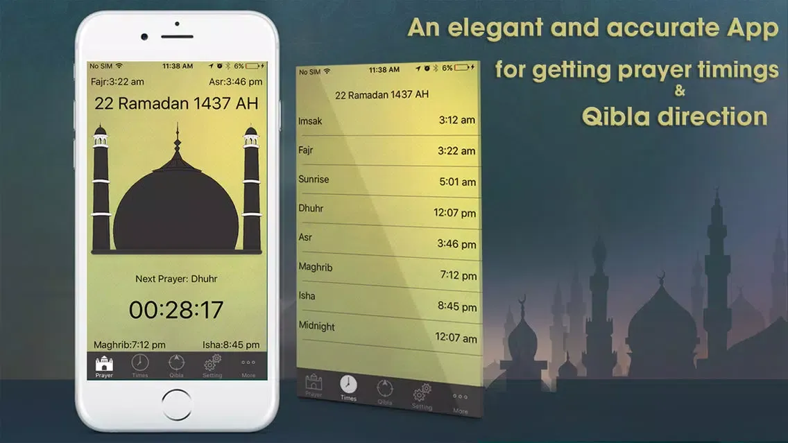 Capturas de tela do World Pray Times and Azan