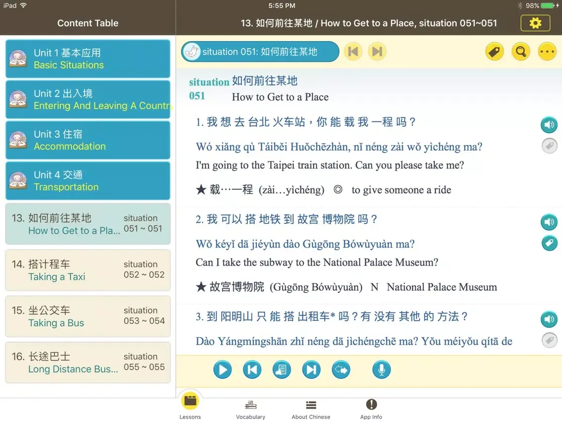 Screenshot di Situational Chinese: Traveling iPad 