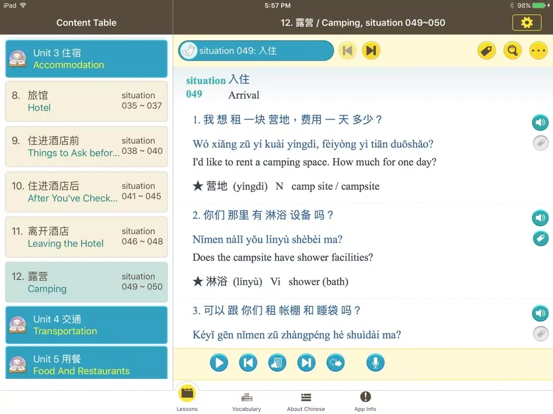 Screenshot di Situational Chinese: Traveling iPad 