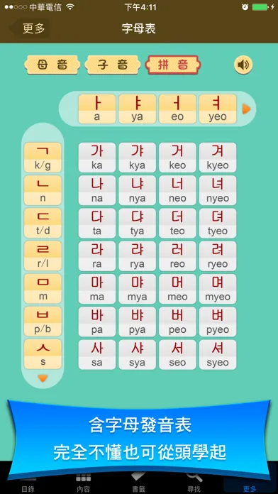 ภาพหน้าจอของ 韓語常用單字