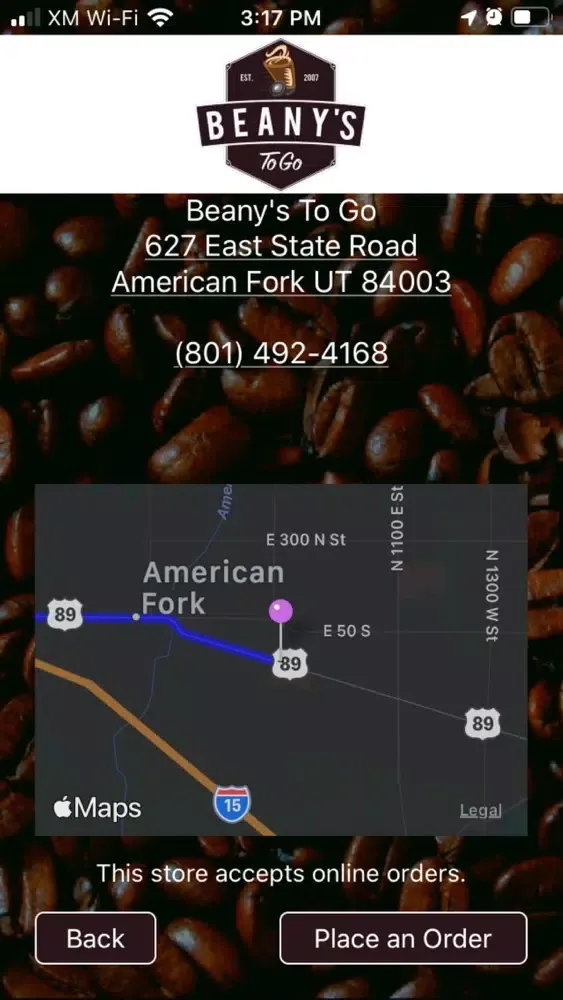 Beany's To Go Screenshots