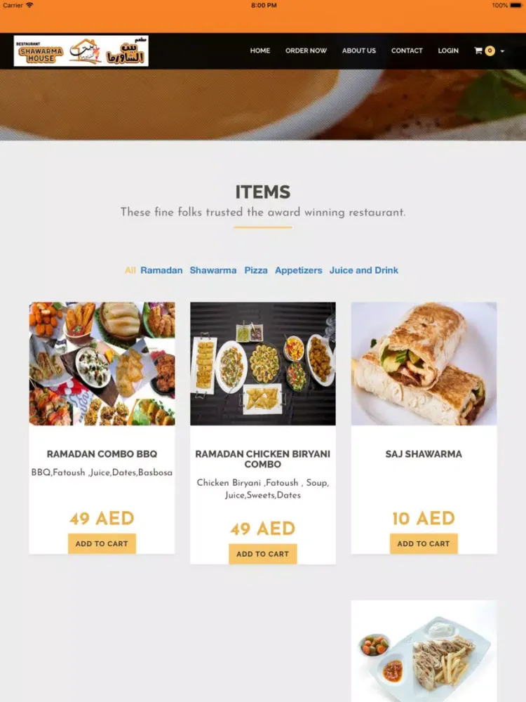 Shawarma House dxb iPad  Ekran Görüntüleri