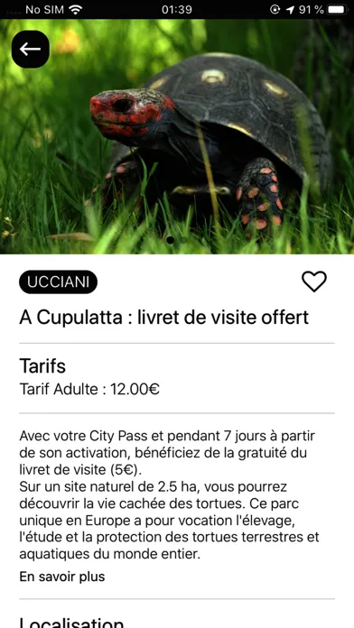 Tangkapan skrin Ajaccio City Pass